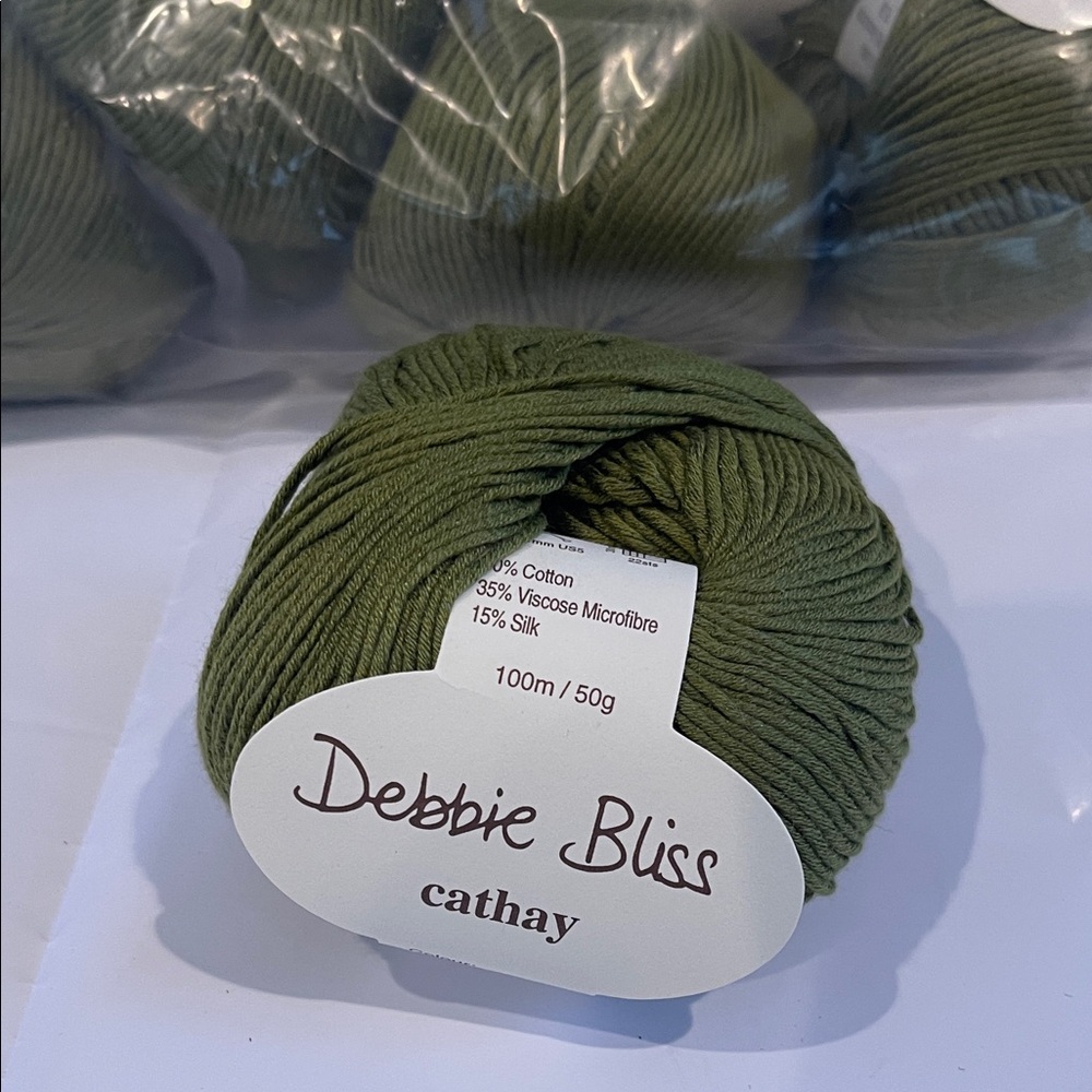 Debbie Bliss Cathay Green (color 12006) Yarn 13 skeins